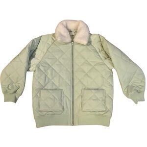 Lovers and Friends X Rachel Evie Quilted Jacket in Sage Green Size Large